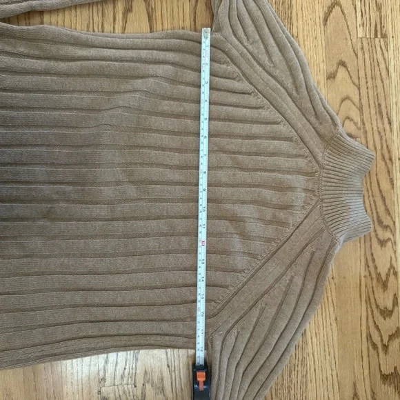 TOPSHOP Camel Ribbed Turtleneck Sweater – Size 6 (S/M) - Picture 8 of 11